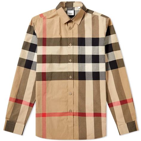 large check burberry shirt